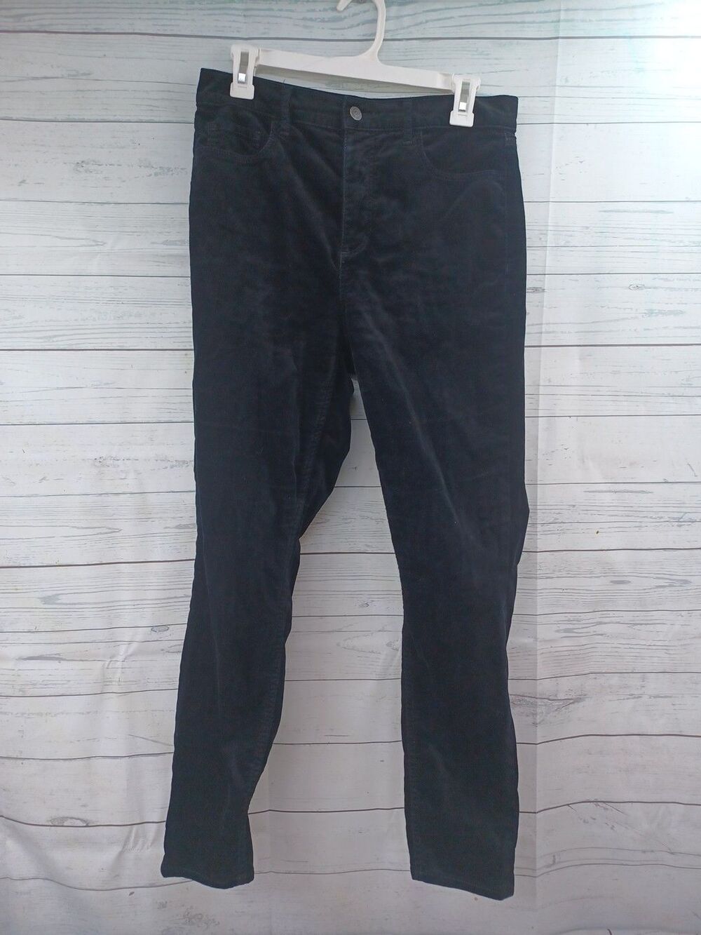 Ann Taylor Black Velvet Pants Slacks Ankle Stretch Sz 29/8